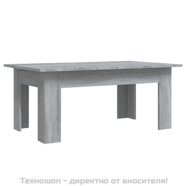 Кафе маса, сив сонома, 100x60x42 см, инженерно дърво