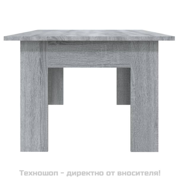 Кафе маса, сив сонома, 100x60x42 см, инженерно дърво
