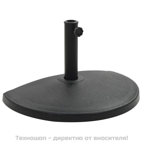 Основа за чадър, полукръгла, полирезин, 15 кг, черна