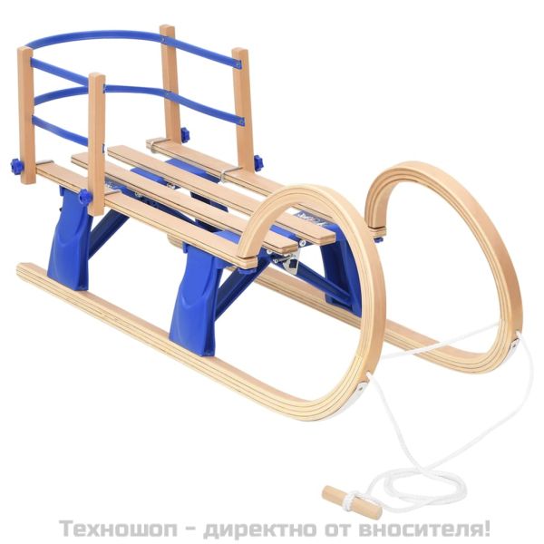 Сгъваема шейна с облегалка, 110 см, шперплат