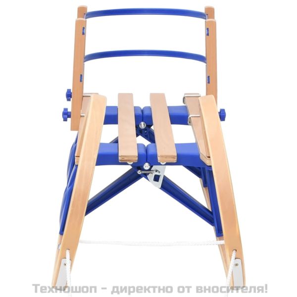 Сгъваема шейна с облегалка, 110 см, шперплат