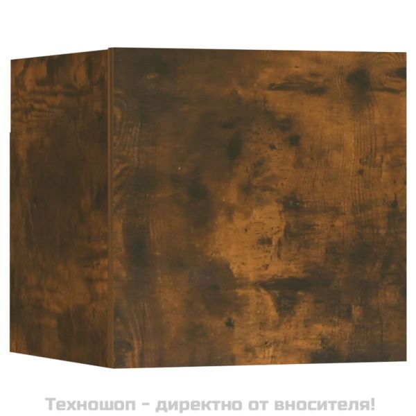 Стенен ТВ шкаф, опушен дъб, 30,5x30x30 см