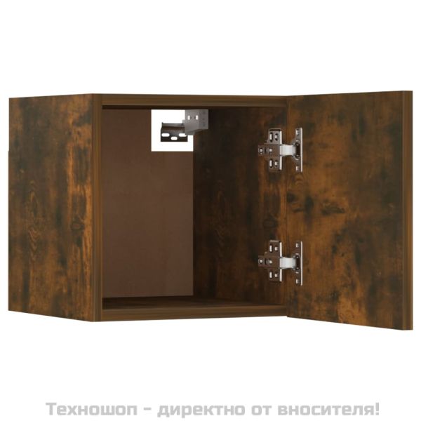Стенен ТВ шкаф, опушен дъб, 30,5x30x30 см