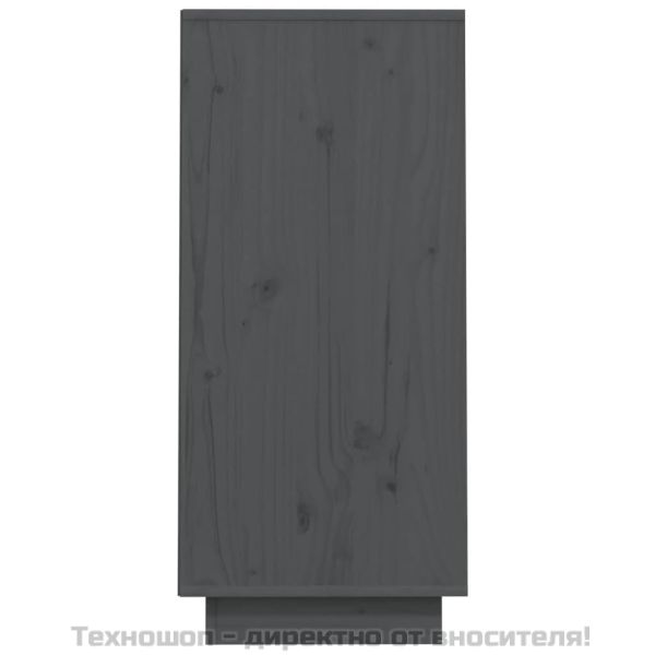 Конзолен шкаф, сив, 60x34x75 см, бор масив