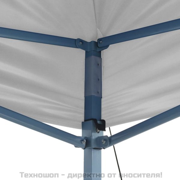 Професионална сгъваема парти шатра, 3x6 м, стомана, бяла