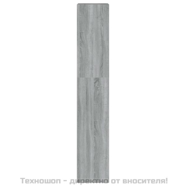 Библиотека/разделител за стая, сив сонома, 40x30x166 см