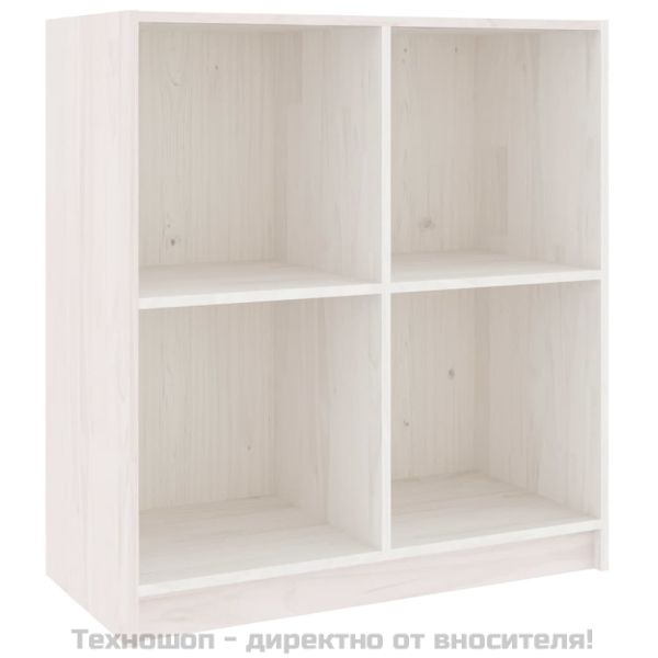 Сайдборд, бял, 70x33x76 см, бор масив