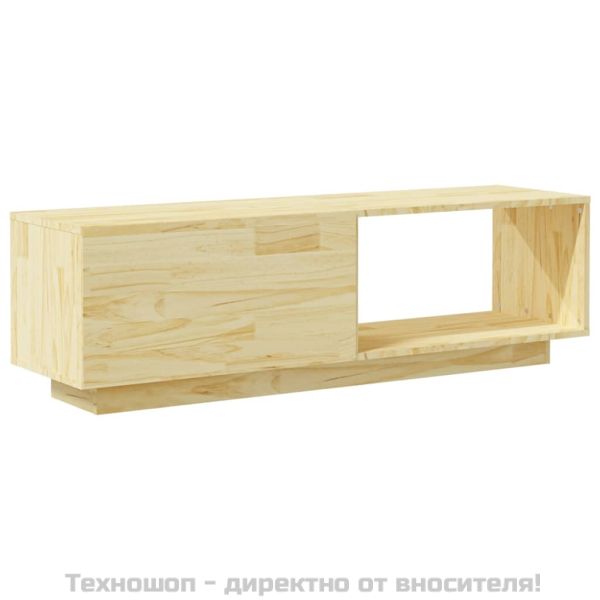 ТВ шкаф, 110x30x33,5 см, борово дърво масив
