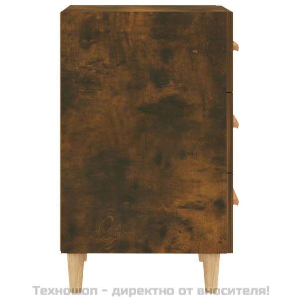 Нощно шкафче, опушен дъб, 40x40x66 см, инженерно дърво