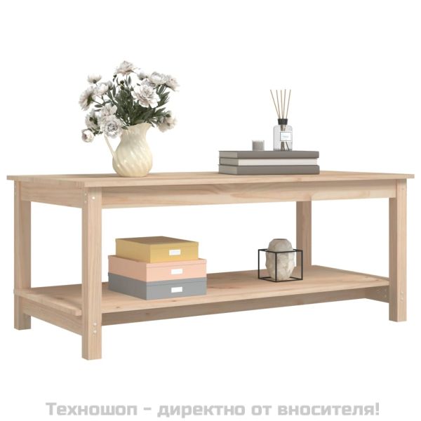 Кафе маса, 110x55x45 см, борово дърво масив