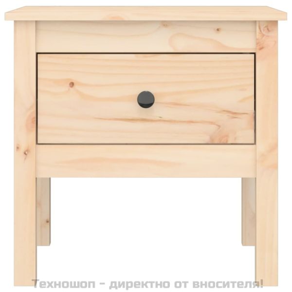 Странична масичка, 50x50x49 см, борово дърво масив