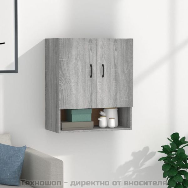 Стенен шкаф, сив сонома, 60x31x70 см, инженерно дърво