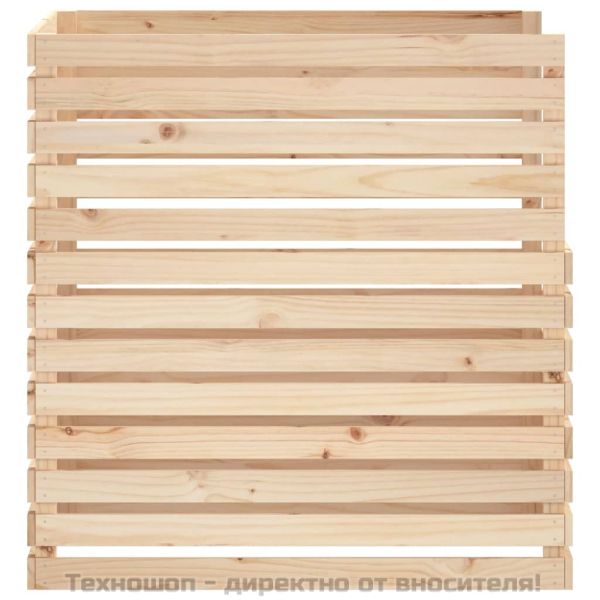 Компостер, 100x100x102 см, борово дърво масив