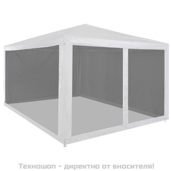 Парти шатра с 4 мрежести стени, 4х3 м