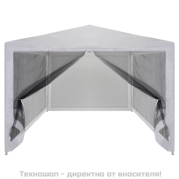 Парти шатра с 4 мрежести стени, 4х3 м