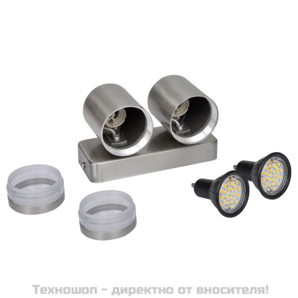 LED стенна лампа, неръждаема стомана, с конусна глава
