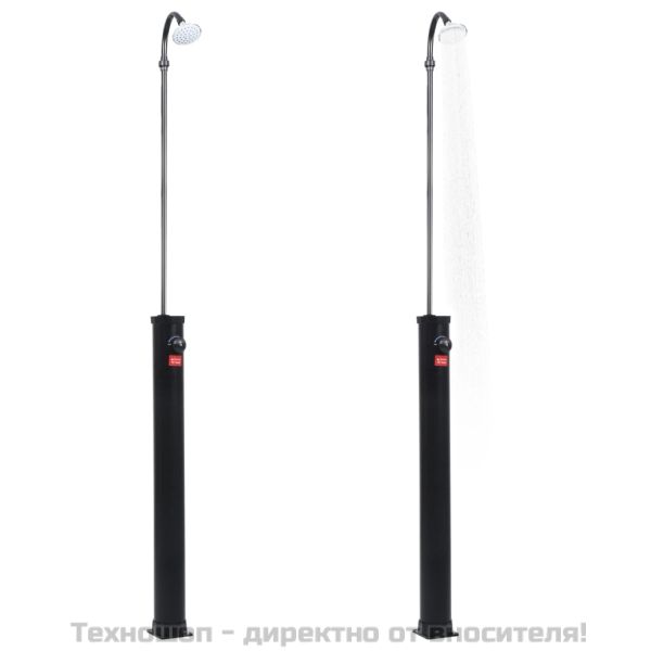 Соларен душ, черен, 215 см, 8 л