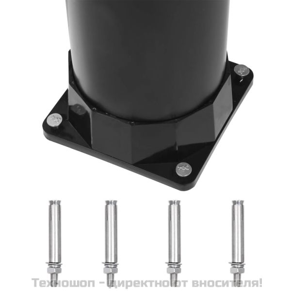 Соларен душ, черен, 215 см, 8 л