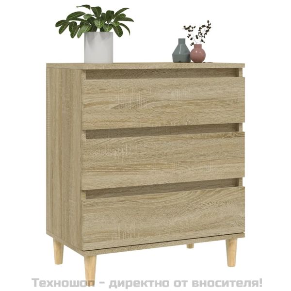 Сайдборд, дъб сонома, 60x35x70 см, инженерно дърво