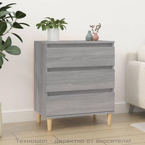 Сайдборд, сив сонома, 60x35x70 см, инженерно дърво