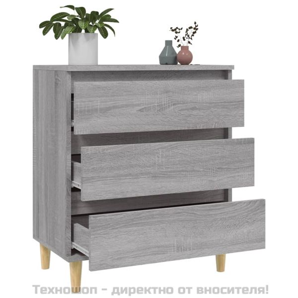 Сайдборд, сив сонома, 60x35x70 см, инженерно дърво
