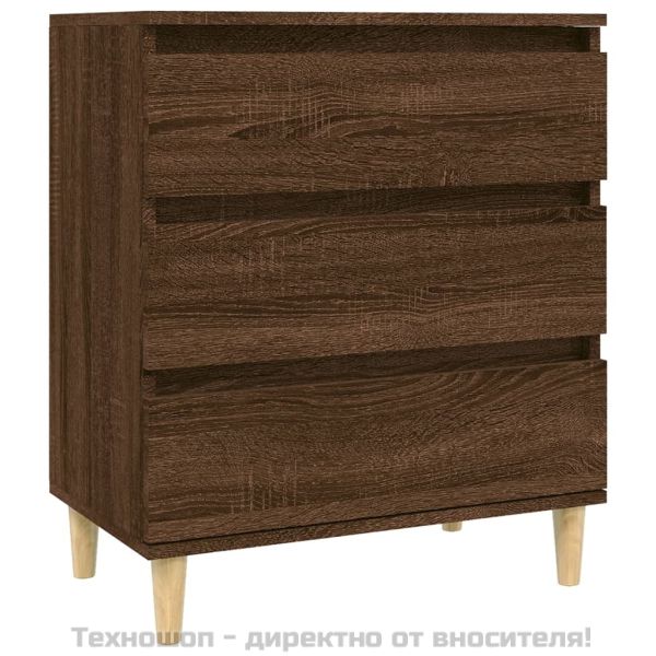 Сайдборд, Кафяв дъб, 60x35x70 см, инженерно дърво
