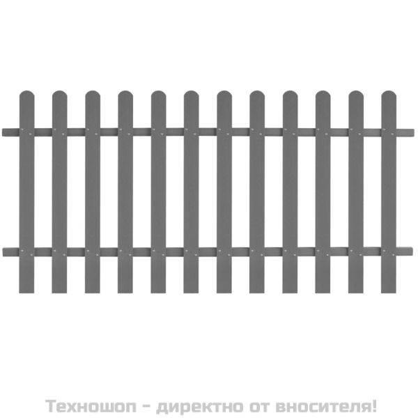 Дъсчена ограда, WPC, 200x100 см