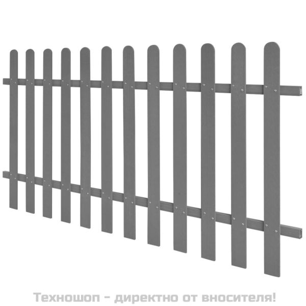 Дъсчена ограда, WPC, 200x100 см
