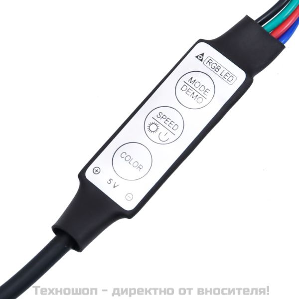 LED рамка за легло 140x190 см масивно дърво