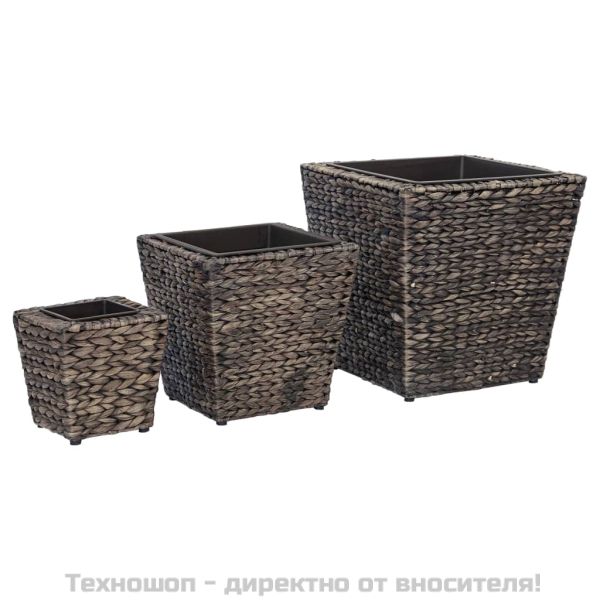 Повдигнати лехи, 3 бр, воден хиацинт, кафяви