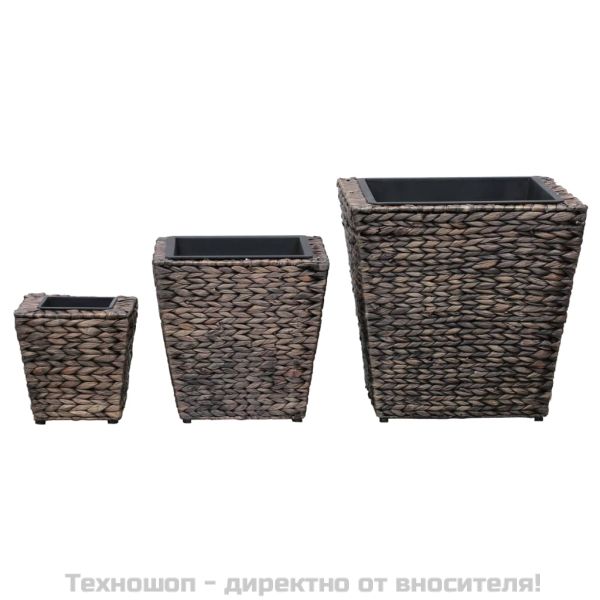 Повдигнати лехи, 3 бр, воден хиацинт, кафяви