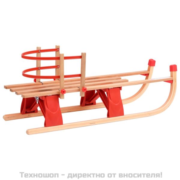 Сгъваема шейна с облегалка, 119 см, дърво