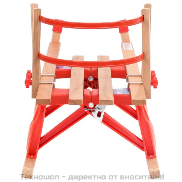 Сгъваема шейна с облегалка, 119 см, дърво