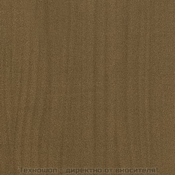 ТВ шкаф, меденокафяв, 110x30x33,5 см, борово дърво масив