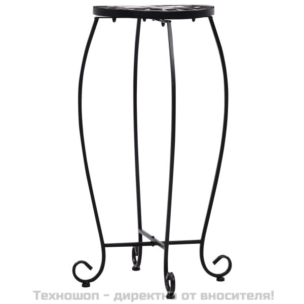 Мозаечни маси, 3 бр, черно-бели, керамика