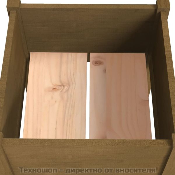 Градински сандъци, 2 бр, меденокафяви, 50x50x70 см, бор масив
