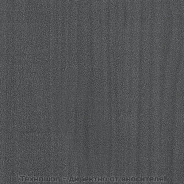 Нощни шкафчета, 2 бр, сиви, 35,5x33,5x41,5 см, бор масив