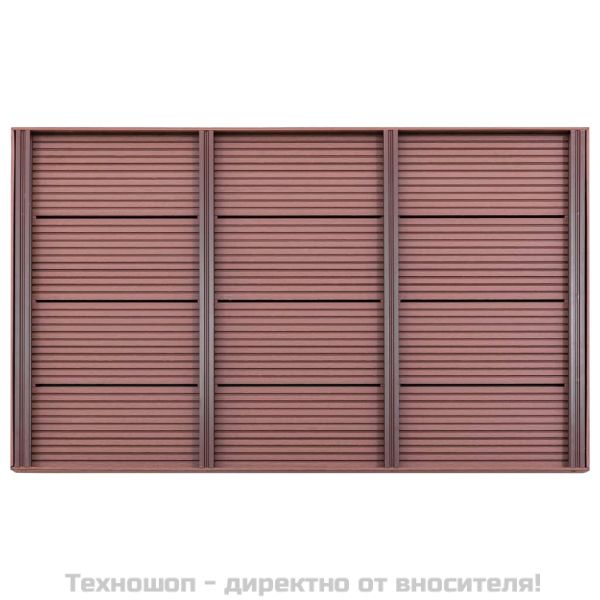 Подова настилка за соларен душ, кафява, 101x63x5,5 см, WPC