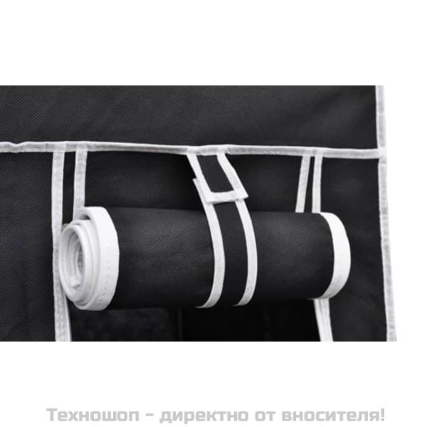Сгъваем гардероб, черен, 110 x 45 x 175 см