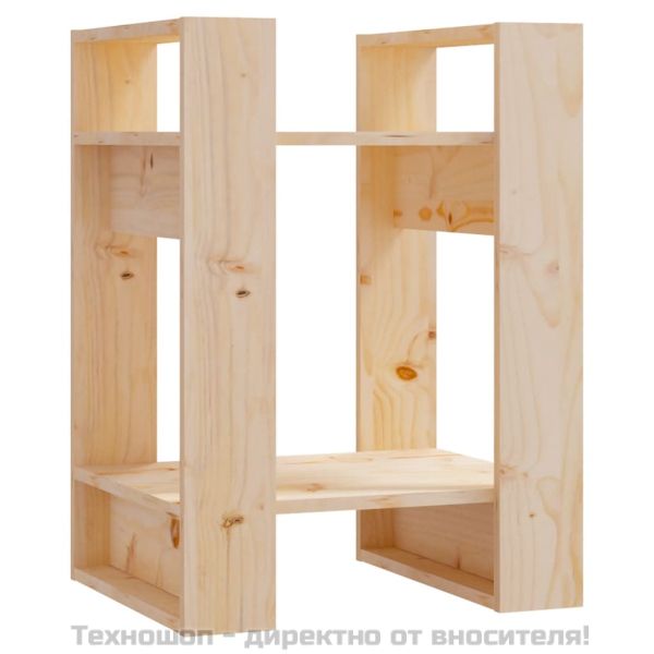 Библиотека/разделител за стая, 41x35x57 см, бор масив