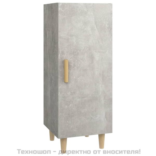 812325 Сайдборд, бетонно сив, 34,5x34x90 см, инженерно дърво