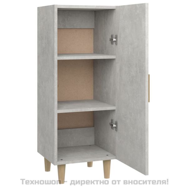 812325 Сайдборд, бетонно сив, 34,5x34x90 см, инженерно дърво