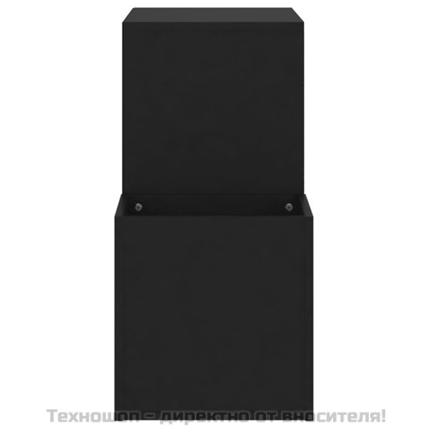 Шкаф за обувки за антре, черен, 105x35,5x70 см, инженерно дърво