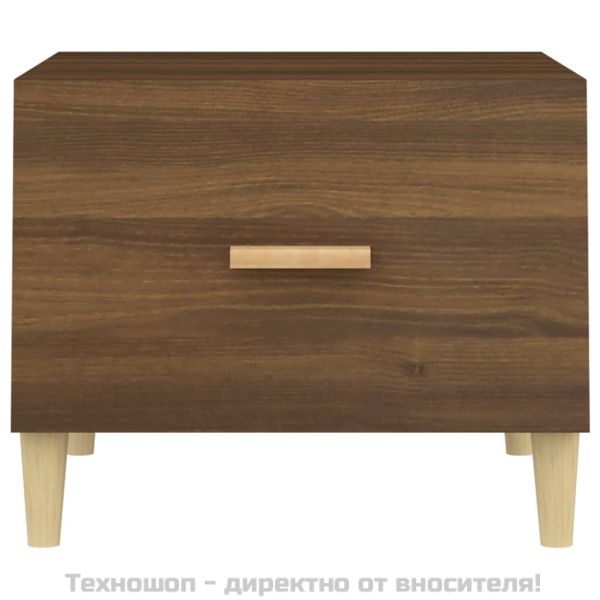 Кафе маси, 2 бр, кафяв дъб, 50x50x40 см, инженерно дърво