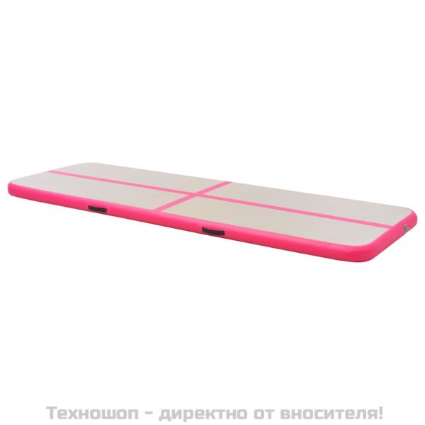 Надуваем дюшек за гимнастика с помпа, 500x100x10 см, PVC, розов
