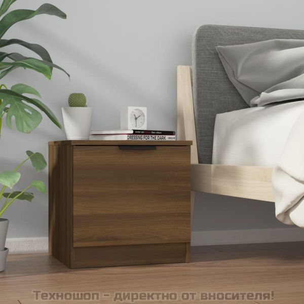Нощни шкафчета, 2 бр, Кафяв дъб, 40x39x40 см