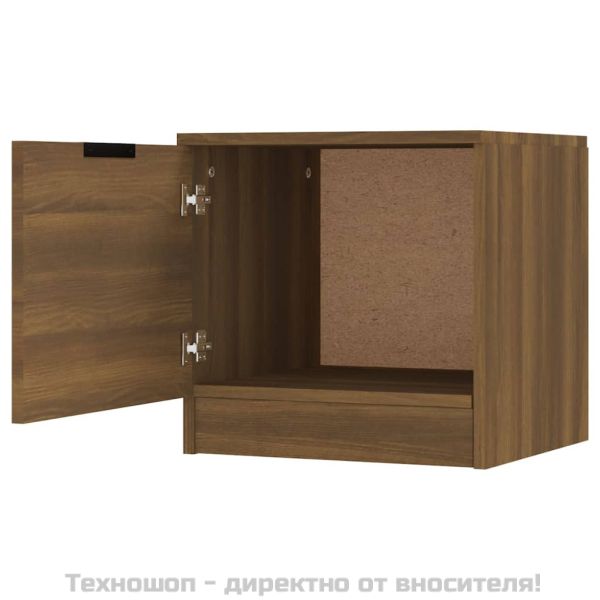 Нощни шкафчета, 2 бр, Кафяв дъб, 40x39x40 см
