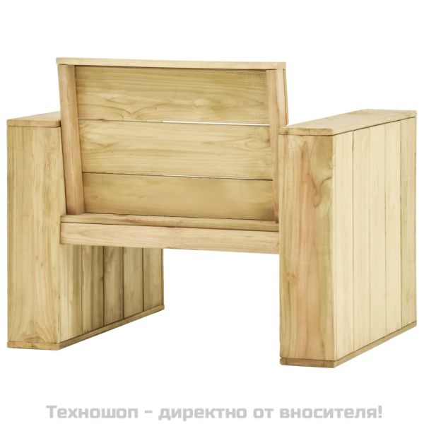 Градински стол, 89x76x76 см, импрегнирано борово дърво