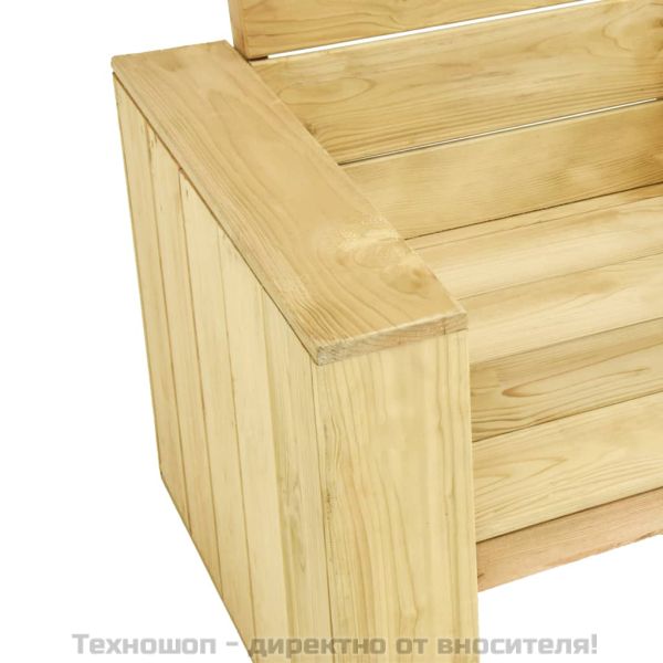 Градински стол, 89x76x76 см, импрегнирано борово дърво