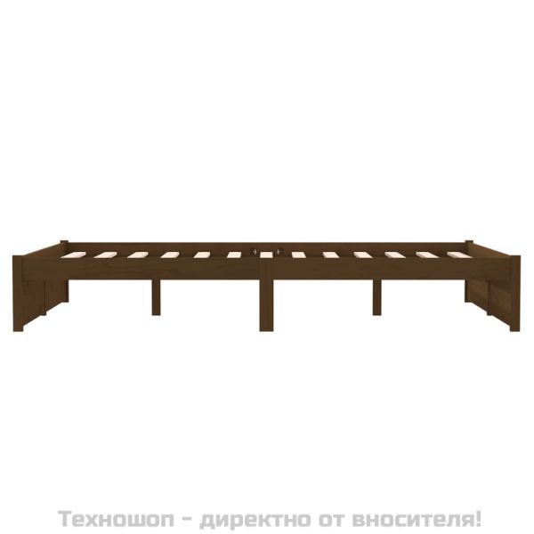 Рамка за легло меденокафява дърво 120x190 см Small Double